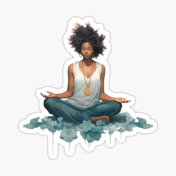Soulful Serenity Meditation Sticker by TurquoizBlue
