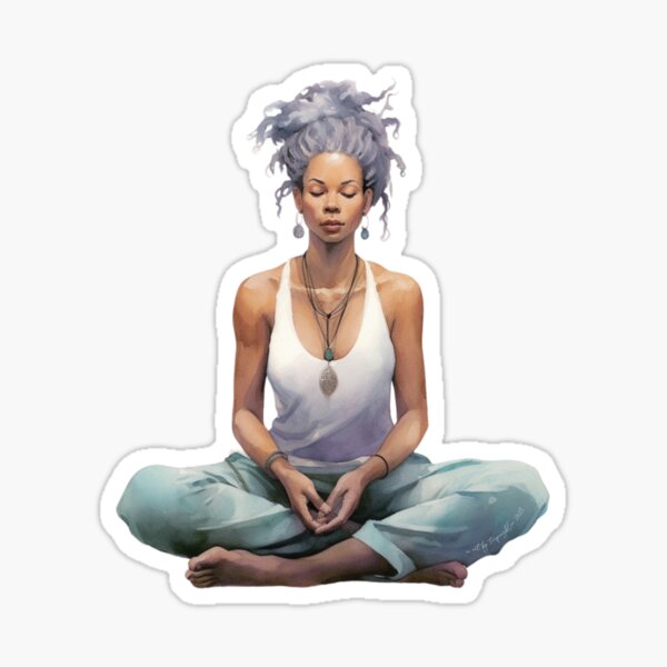 Soulful Serenity Meditation Sticker by TurquoizBlue