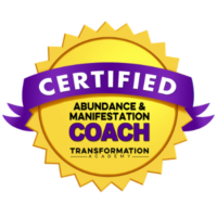 certified abundance & manifestation life coach badge